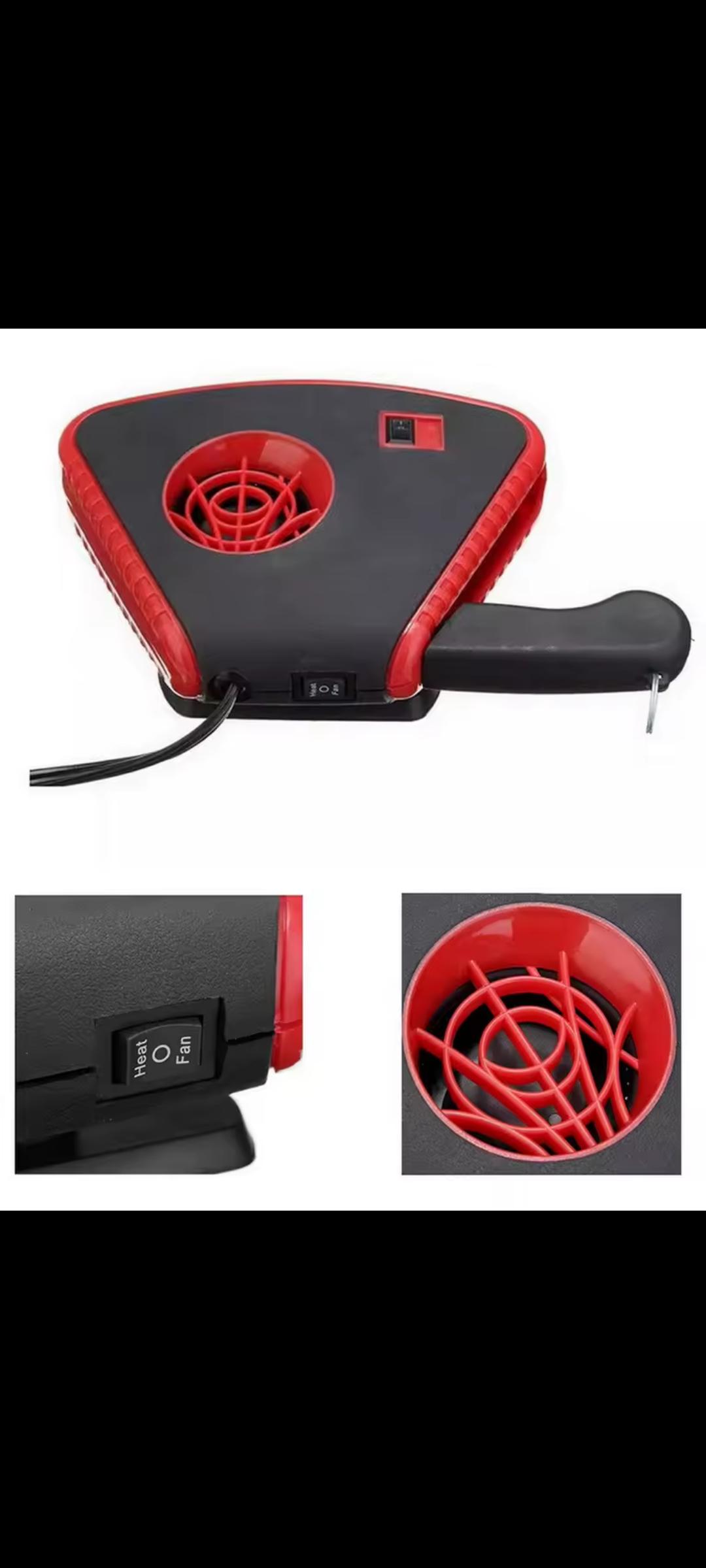 Heater-defroster-fan With light مزيل الضباب والتدفئة داخل السيارة