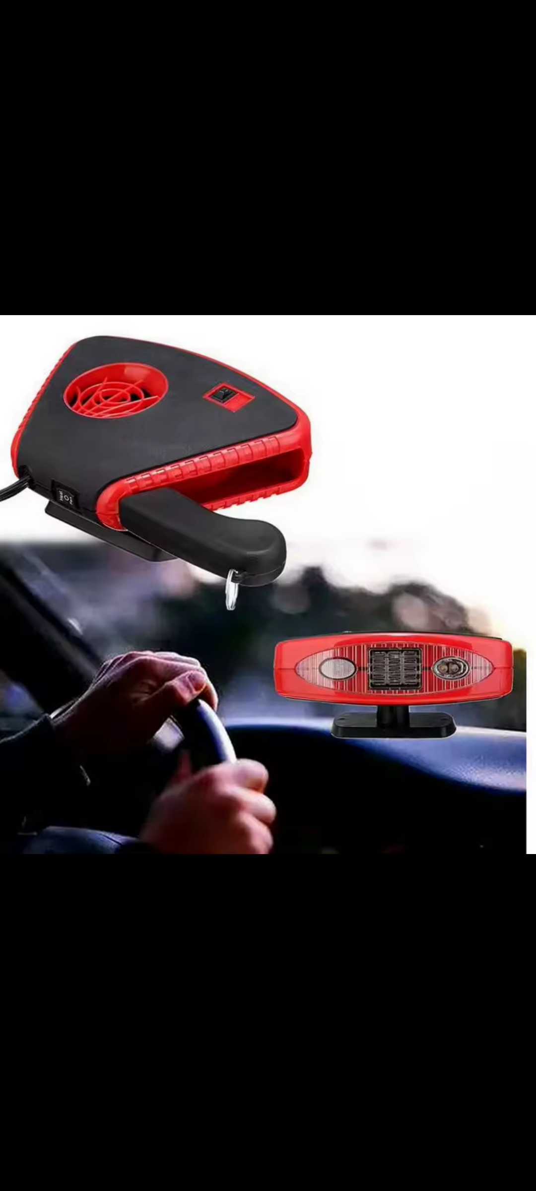 Heater-defroster-fan With light مزيل الضباب والتدفئة داخل السيارة