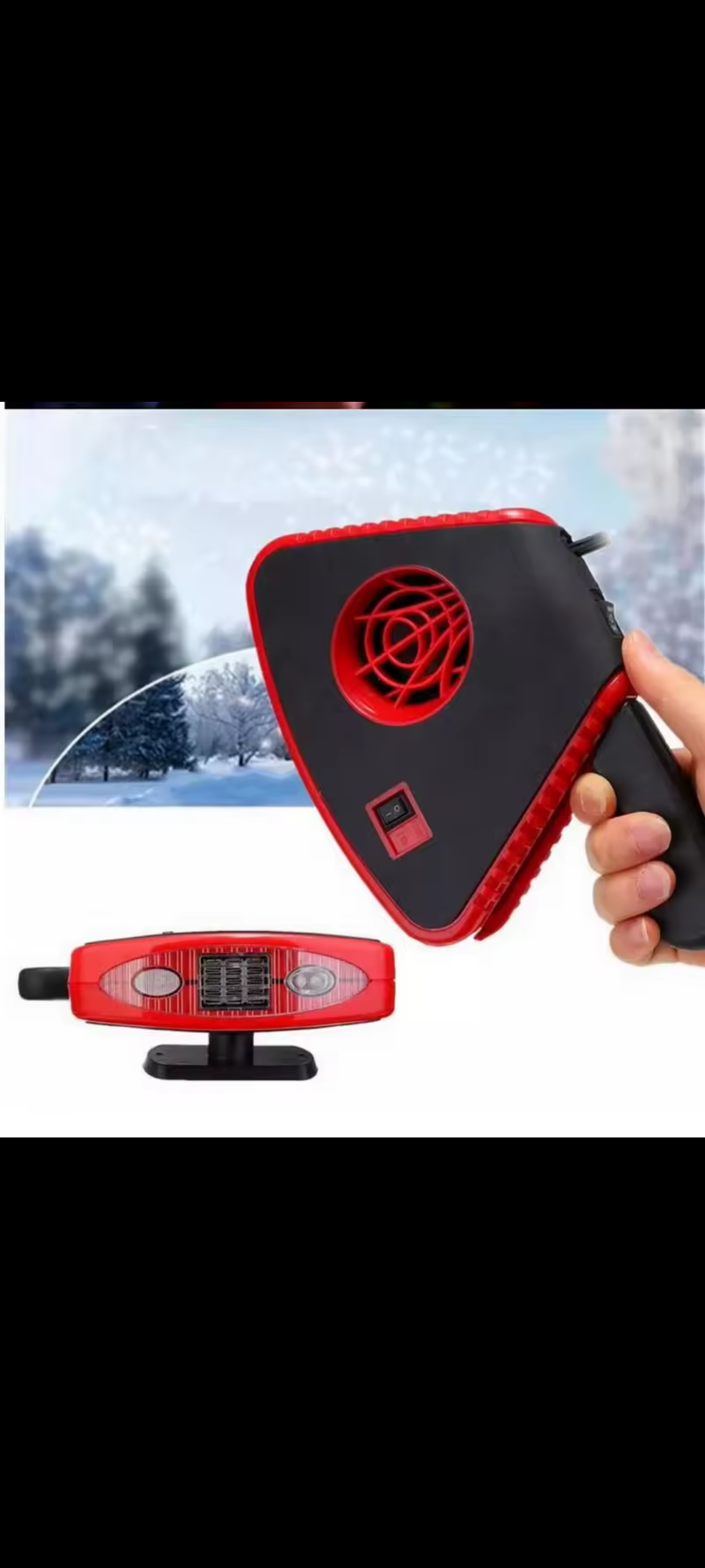 Heater-defroster-fan With light مزيل الضباب والتدفئة داخل السيارة
